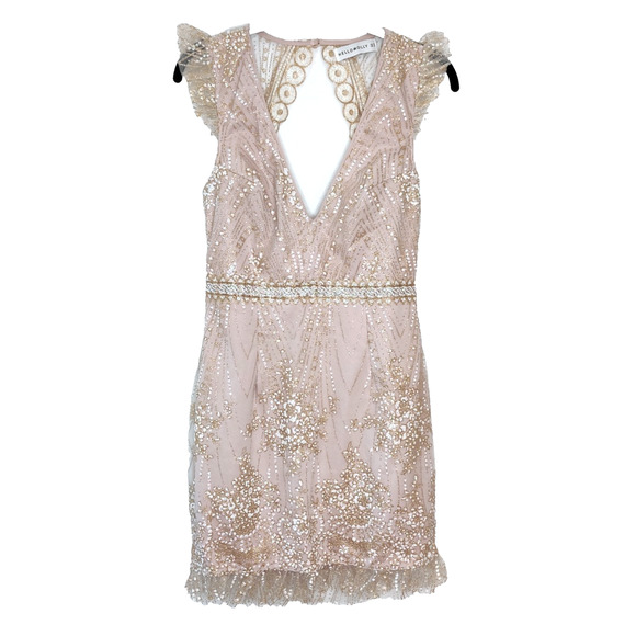 Hello Molly Match Me Dress Size M Pale Pink Wedding Dance Sparkly Fairy Romantic - Picture 2 of 16